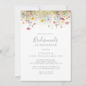 Meadow Wildflower Bruidsmeisjes Luncheon Shower Kaart (Voorkant)
