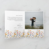 Meadow Wildflower bruiloft foto dank u kaart (Binnen)