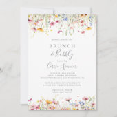 Meadow Wildflower Brunch en Bubbly Vrijgezellenfee Kaart (Voorkant)