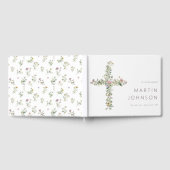 Meadow Wildflower Cross in liefdevolle herinnering Gastenboek (Volledig)