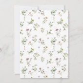 Meadow Wildflower Delicate Wedding Kaart (Achterkant)