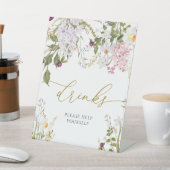 Meadow Wildflower Douche Drinken Teken Reclamebord Met Voetstuk (Insitu)