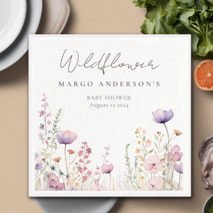 Meadow Wildflower Field Baby shower Woodland Servet