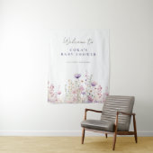 Meadow Wildflower Field Baby shower Woodland Wandkleed (In situ)