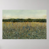 Meadow Wildflower Field  schilderij Poster (Voorkant)