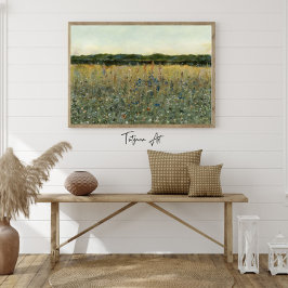 Meadow Wildflower Field schilderij Poster