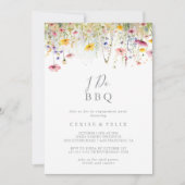 Meadow Wildflower Ik doe BBQ Engagement Party Kaart (Voorkant)