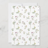 Meadow wildflower kruis doop doop doopblauw kaart (Achterkant)