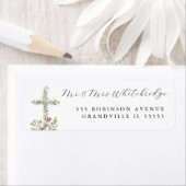 Meadow wildflower kruis Religieus Christelijk Ontw Etiket (Insitu)