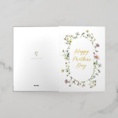 Meadow Wildflower Moederdag Folie Wenskaart (Buiten Laag)