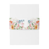 Meadow Wildflower Monogram Floral Wedding  Uitnodigingen Wikkel (Achterkant Voorbeeld)