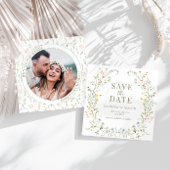 Meadow Wildflower Opslaan van de datum Foto uitnod