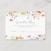 Meadow Wildflower Raad hoeveel wild Kaart Visitekaartje (Voorkant)