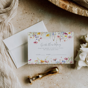 Meadow Wildflower Raad hoeveel wild Kaart Visitekaartje