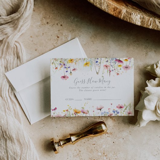 Meadow Wildflower Raad hoeveel wild Kaart Visitekaartje