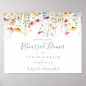 Meadow Wildflower Repetitie Diner Welkom Poster (Voorkant)