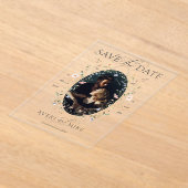 Meadow Wildflower rustieke Boho bruiloft Acryl Uitnodigingen (Laagn)