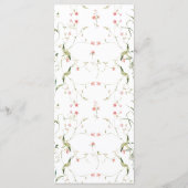 Meadow Wildflower rustieke Boho bruiloft Menu (Achterkant)