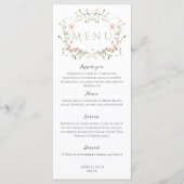 Meadow Wildflower rustieke Boho bruiloft Menu (Voorkant)