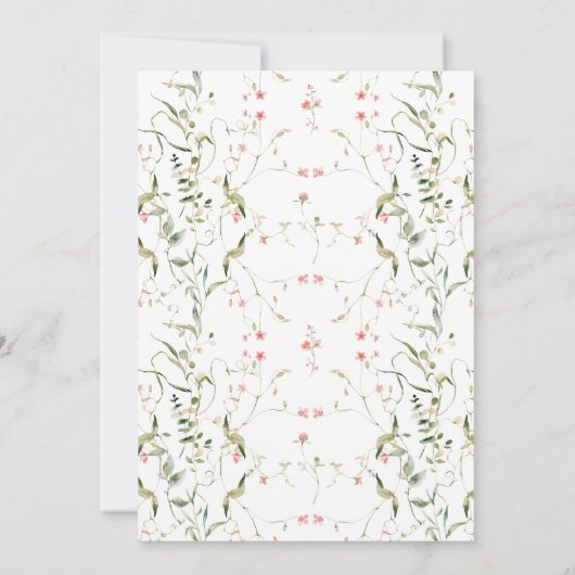 Meadow Wildflower rustieke Boho bruiloft Save The Date (Achterkant)