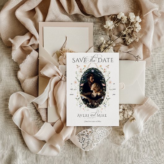 Meadow Wildflower rustieke Boho bruiloft Save The Date
