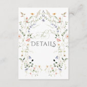Meadow Wildflower rustieke Boho foto bruiloft Informatiekaartje