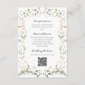 Meadow Wildflower rustieke Boho foto bruiloft Informatiekaartje
