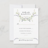 Meadow Wildflower rustieke Boho foto bruiloft RSVP Kaartje (Achterkant)