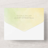 Meadow Wildflower Summer Boho Wedding Photo All In One Uitnodiging (Achterkant)