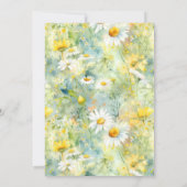 Meadow Wildflower Summer Boho Wedding Photo Kaart (Achterkant)