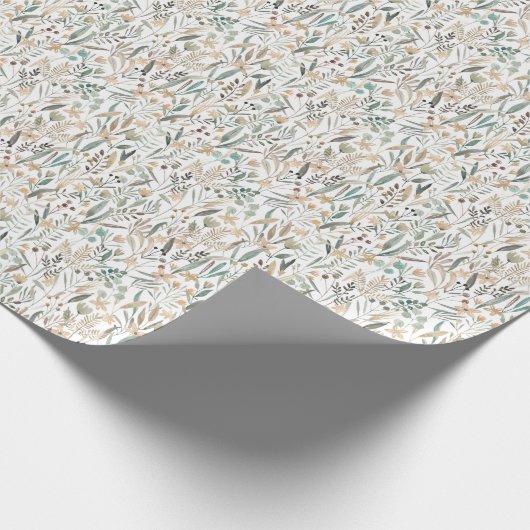 Meadow Wildflower: Waterverf charme. Cadeaupapier (Hoek)