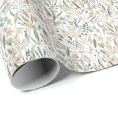 Meadow Wildflower: Waterverf charme. Cadeaupapier (Rol Hoek)