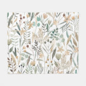 Meadow Wildflower: Waterverf charme. Fleece Deken (Voorkant (Horizontaal))