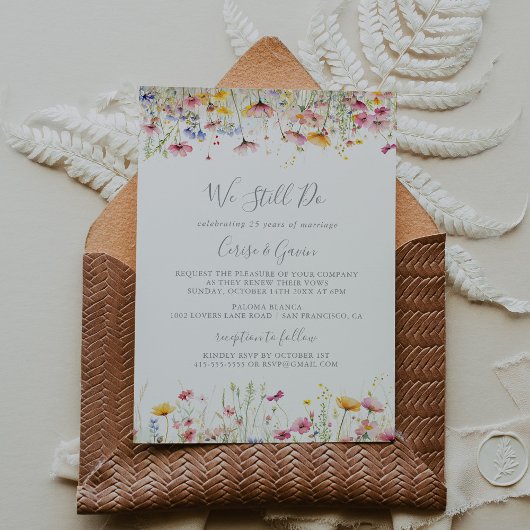 Meadow Wildflower We doen nog steeds een gelofte v Kaart