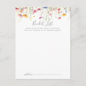 Meadow Wildflower Wedding Bucket List Kaarten (Voorkant)