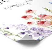 Meadow Wildflower Wedding Guest Book Sign Poster (Hoek)