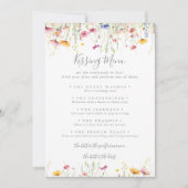 Meadow Wildflower Wedding Kissing Menu Game Kaart (Voorkant)