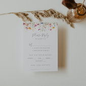 Meadow Wildflower Wedding Menu Choice RSVP