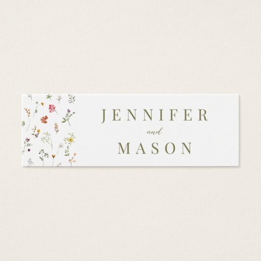 Meadow Wildflower Wedding QR Registry Insert Kaart (Voorkant)