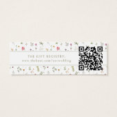 Meadow Wildflower Wedding QR Registry Insert Kaart (Achterkant)