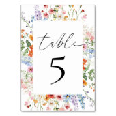 Meadow Wildflower Wedding Reception Kaart (Voorkant)