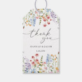 Meadow Wildflower Wedding Thank You Favor Cadeaulabel (Voorkant)