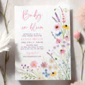 Meadow Wildflowers Baby in Bloom Baby shower Kaart