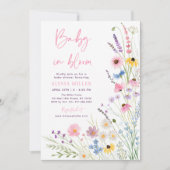 Meadow Wildflowers Baby in Bloom Baby shower Kaart (Voorkant)