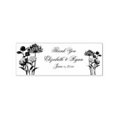 Meadow Wildflowers Bruiloft Dank u, Rubberstempel (Afrduk)