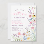 Meadow Wildflowers eerste verjaardag Kaart (Voorkant)