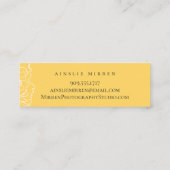 Meadow Yellow Simply Floral Mini Visitekaartje (Achterkant)