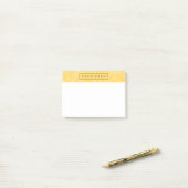 Meadow Yellow Simply Floral Personalized Post-it® Notes (Op bureau)