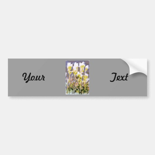Meadowandy Wild Flowers & Jouw tekst Bumpersticker (Voorkant)