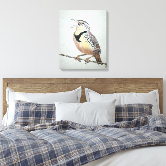 Meadowlark Canvas Afdruk (Insitu (Slaapkamer))